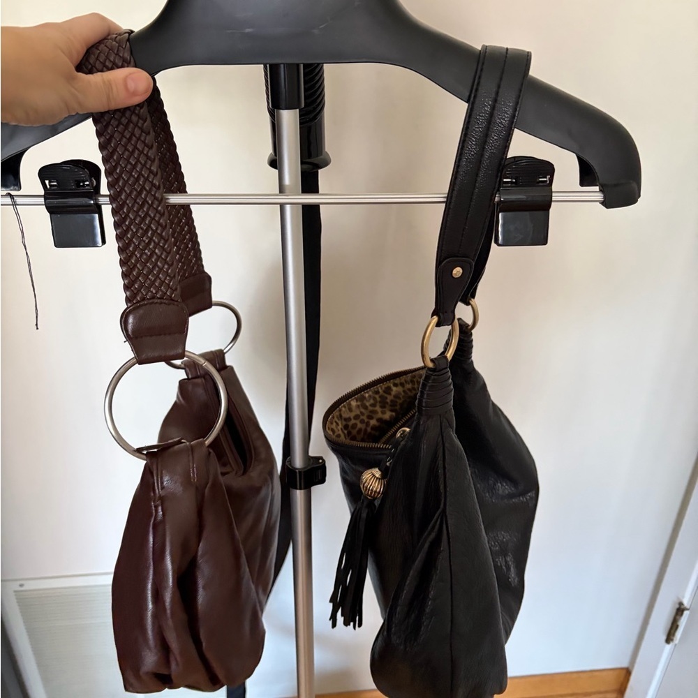 Elegant Brown and Black Leather Handbags - Picture 3 of 13